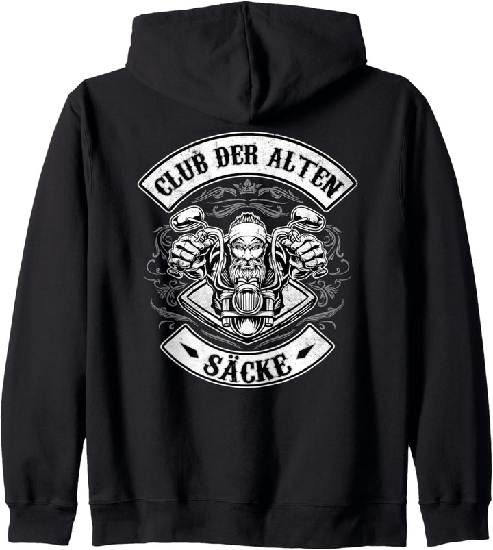 Club der Alten Säcke Männer Motorrad Rocker Herren Spruch Kapuzenjacke