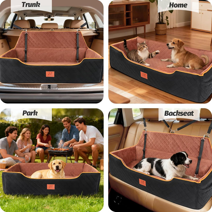 Grosse Hundesitzbank für Hunde unter 100 Pfund, Fully Detachable & Washable with Thick Cushion (schw