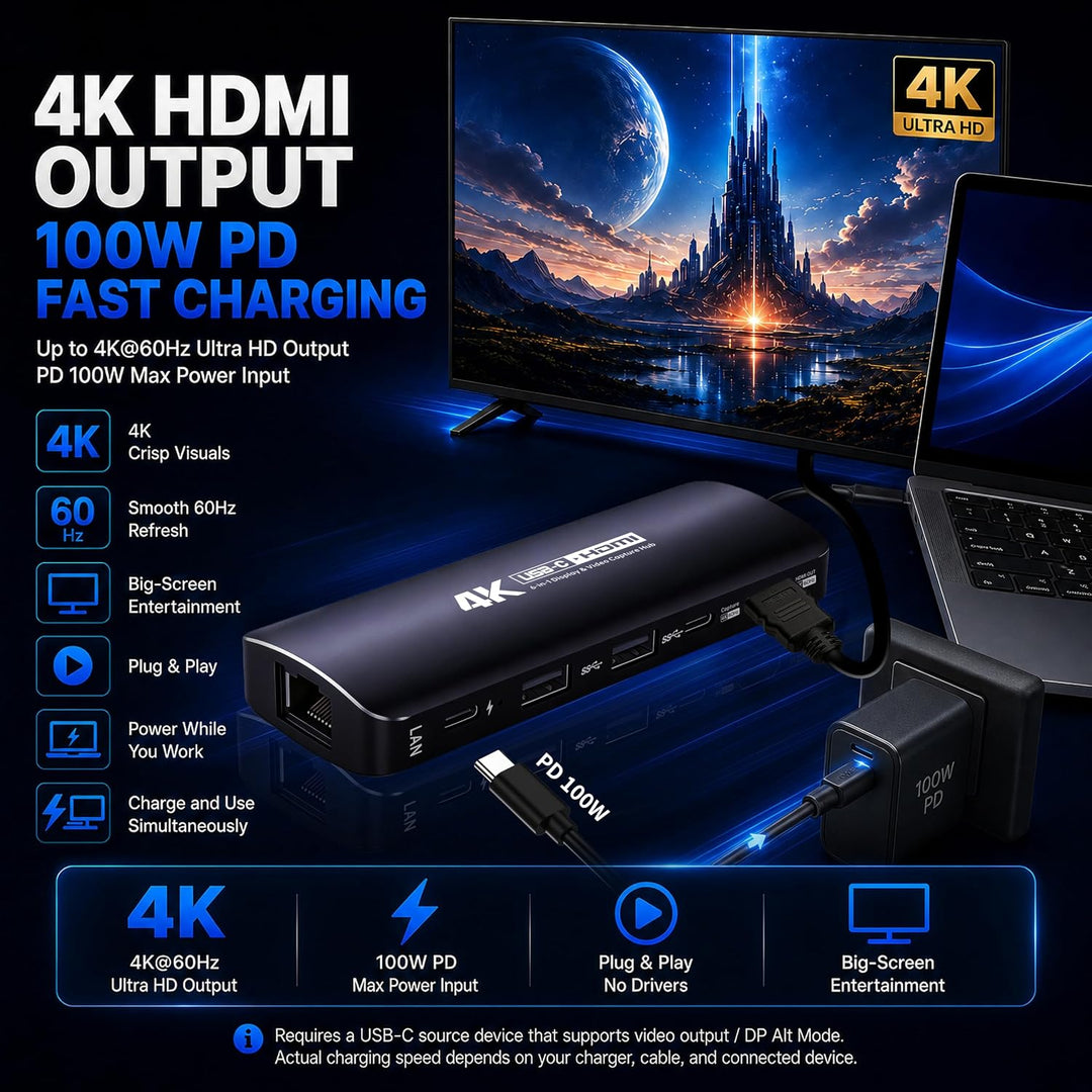 Guermok Capture Dock für Switch2, 4K60 HDMI &amp; USBC Video Capture Silber, Silber