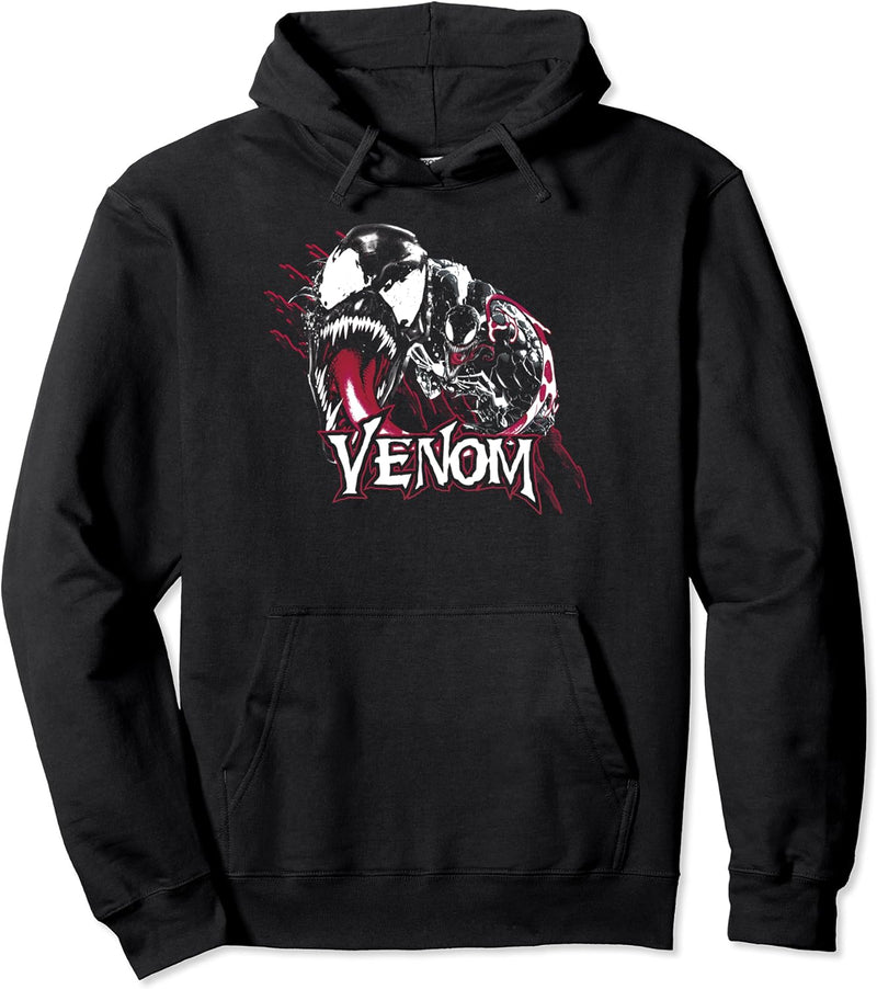 Marvel Venom Slash Marks Name Text Pullover Hoodie
