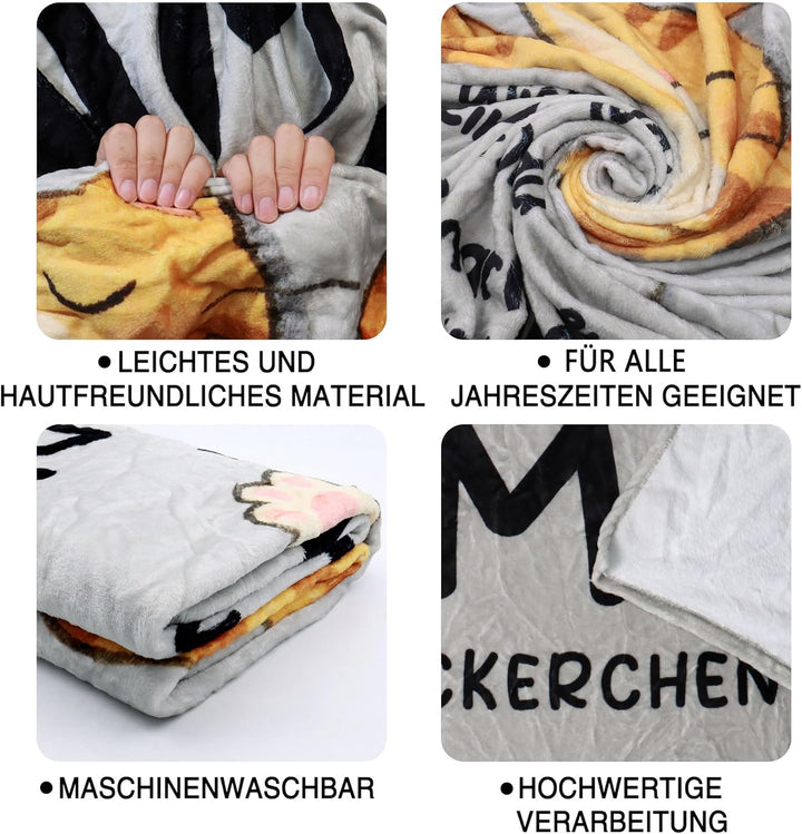 Amorea Mamas offizielle Nickerchen-Decke Lustige Decke für Mama Geburtstag Muttertag Kuscheldecke Ge