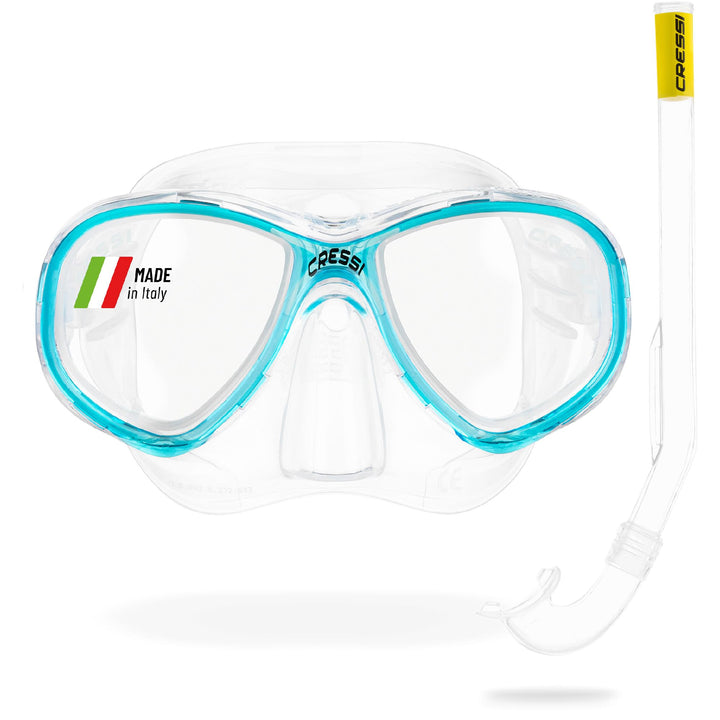 Cressi Perla Jr - Maske oder Combo Set Maske Perla Jr + Schnorchel Minigringo, Einheitsgrösse, Junio