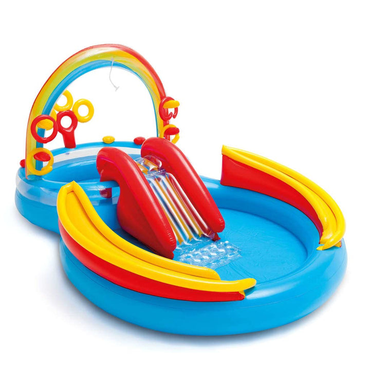 vidaXL Intex Aufblasbarer Pool Rainbow Ring Play Center 297x193x135cm 57453NP