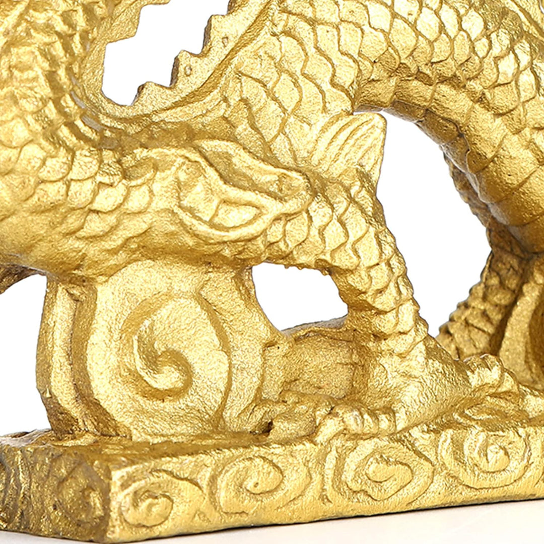 GLOGLOW Chinesische Drachen-Ornamente, Messing, Glücksdrachen-Ornamente, Basteln, Drachen-Skulptur,