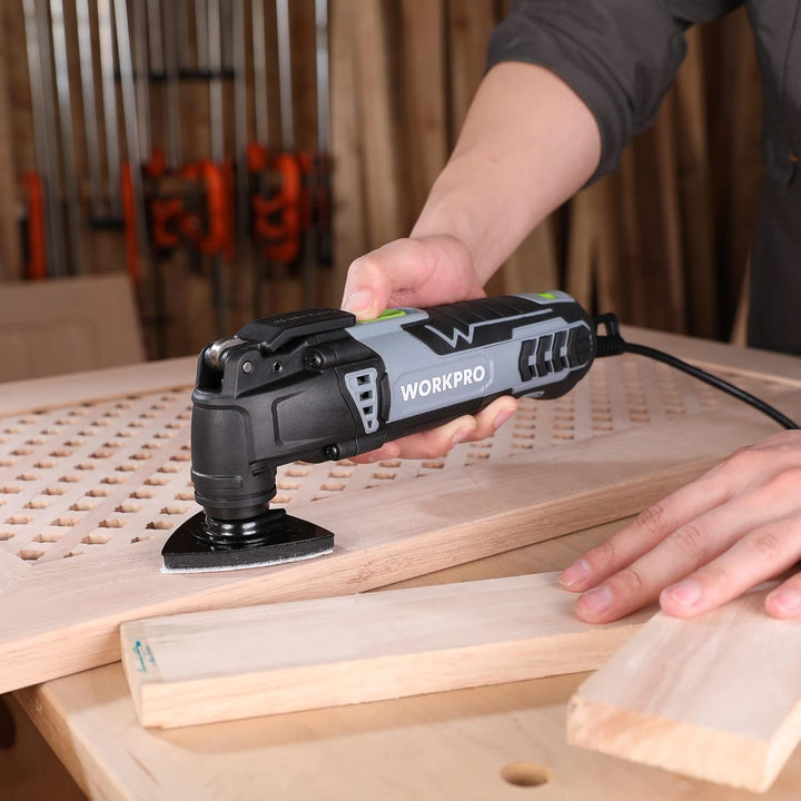 WORKPRO 300W Multifunktionswerkzeug, Oszillierende Säge mit 17 Zubehör und Aufbewahrungstasche, 7 Dr