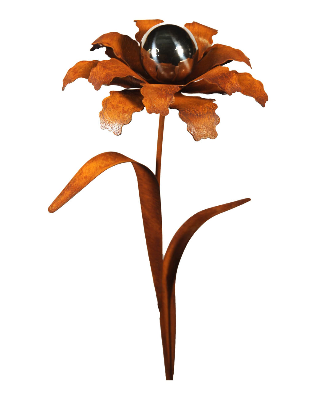 Bornhöft Gartenstecker Blume Metall Gartendeko Rost Edelrost rostiger Beetstecker 110cm Deko Rostfig