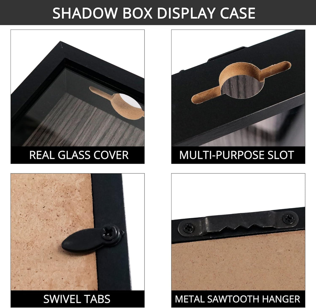 GraduationMall 20x25cm 3D Bilderrahmen für Tickets Shadow Box mit Slot,Rahmen zum Befüllen Speicherb