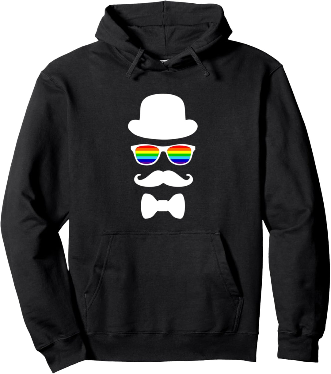 LGBTQ Geschenk CSD Regenbogen LGBT Flagge Hut Brille Fliege Pullover Hoodie