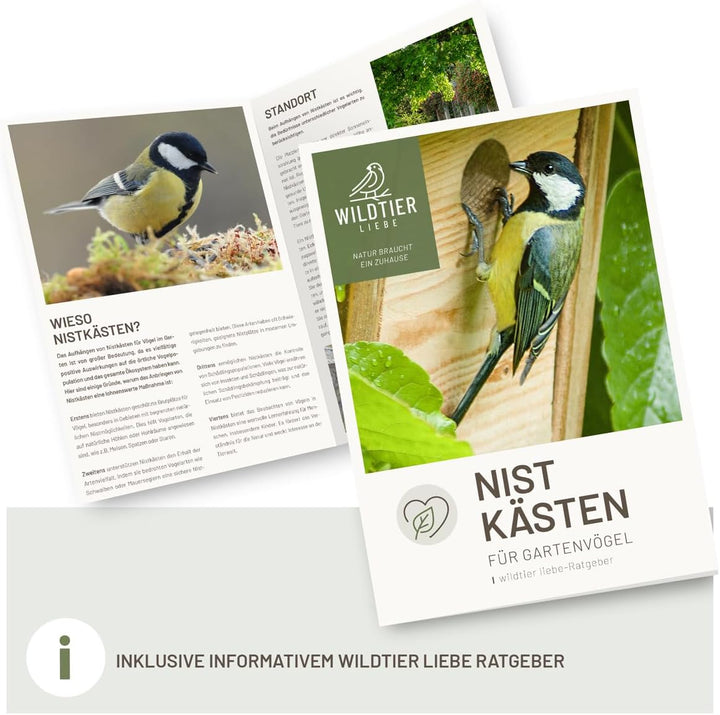 wildtier liebe Schwalbennest, Doppelnest I Nisthilfe Natur für Mehlschwalben aus Massiv-Holz &amp; Natur