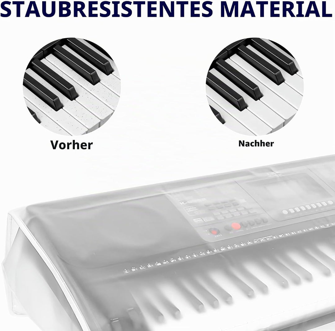Staubschutz für elektronische Klaviertastatur – mattes transparentes Design für stilvollen Schutz (8
