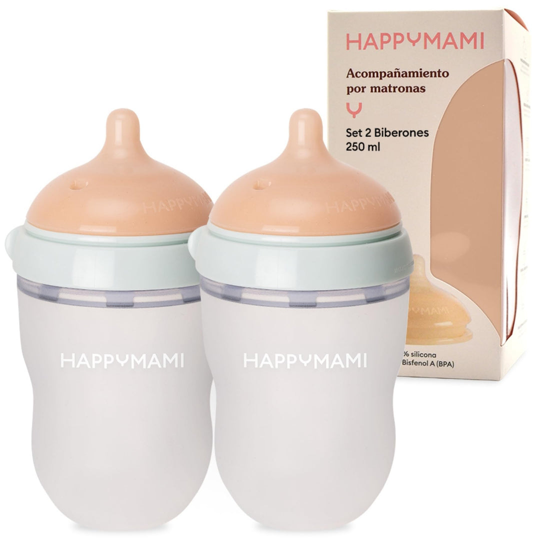 2er Set Babyflaschen (Brustähnlich) - Baby Erstausstattung für Neugeborene - Personalisierbar & Anti