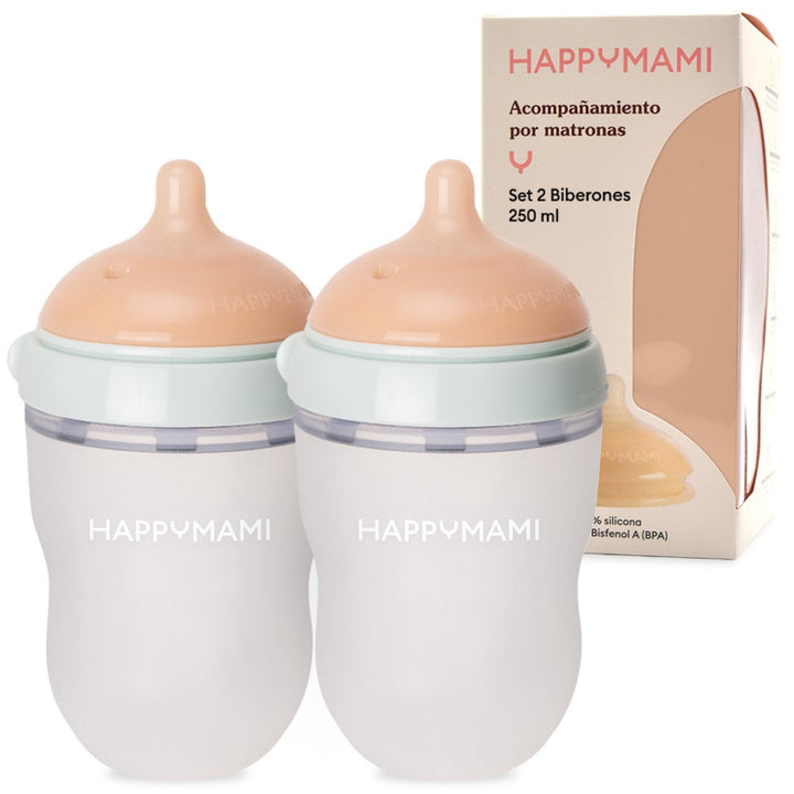2er Set Babyflaschen (Brustähnlich) - Baby Erstausstattung für Neugeborene - Personalisierbar & Anti