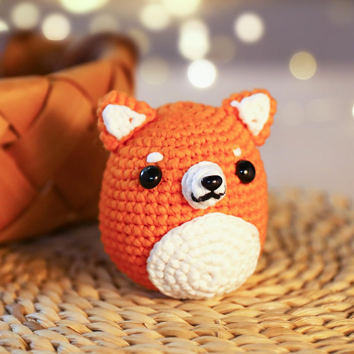 CrochetBox Komplettes Häkelset für Anfänger, Shiba Inu Häkelset, Video-Tutorial einbeziehen, Anleitu