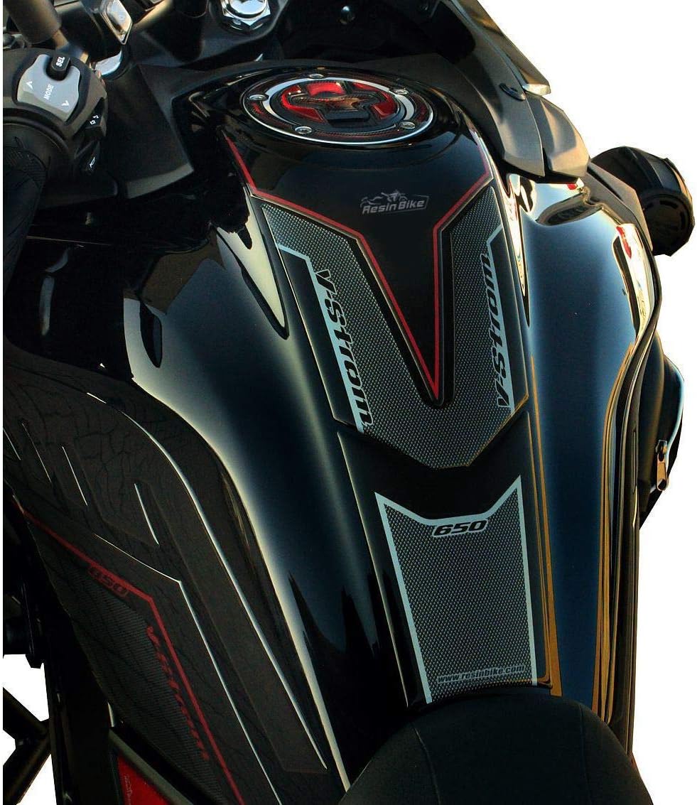 Resin Bike Aufkleber für Motorrad Kompatibel mit Suzuki V-Strom 650 2017-2021. Tankabdeckung vor Stö