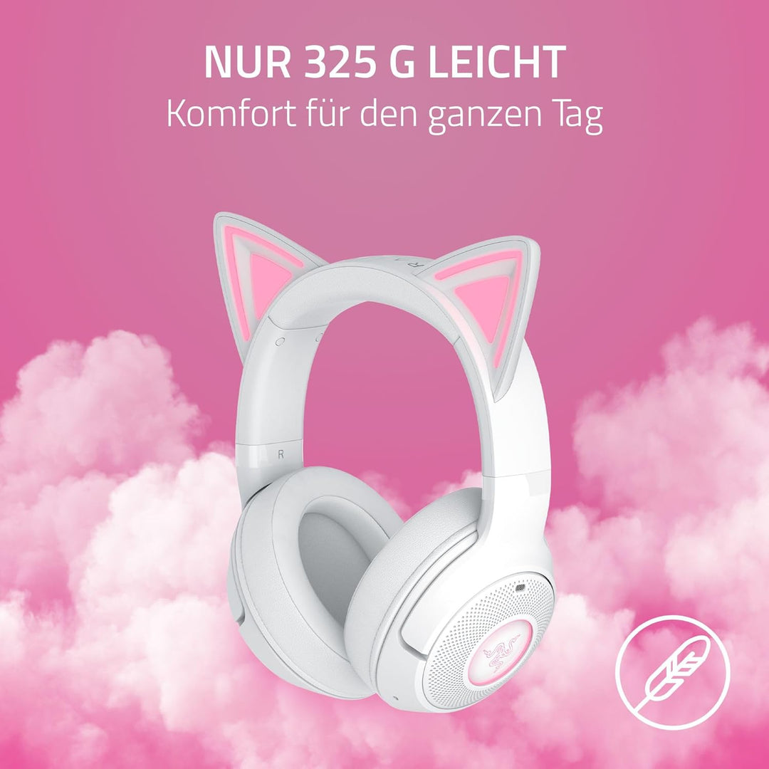 Razer Kraken Kitty V2 BT - Kabelloses Bluetooth RGB Headset mit Kitty Ears für Gaming und Streaming