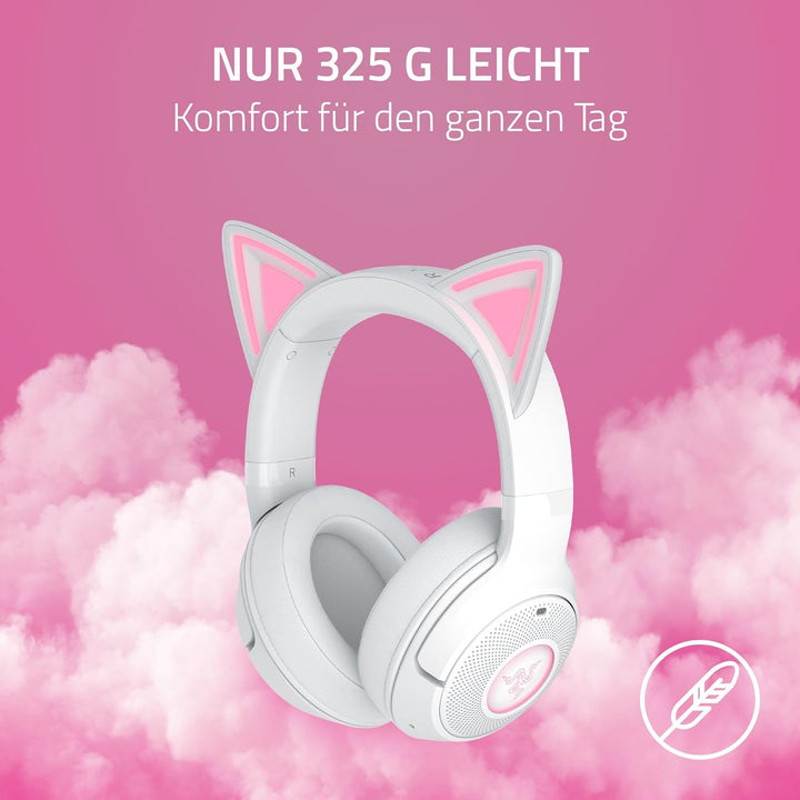 Razer Kraken Kitty V2 BT - Kabelloses Bluetooth RGB Headset mit Kitty Ears für Gaming und Streaming