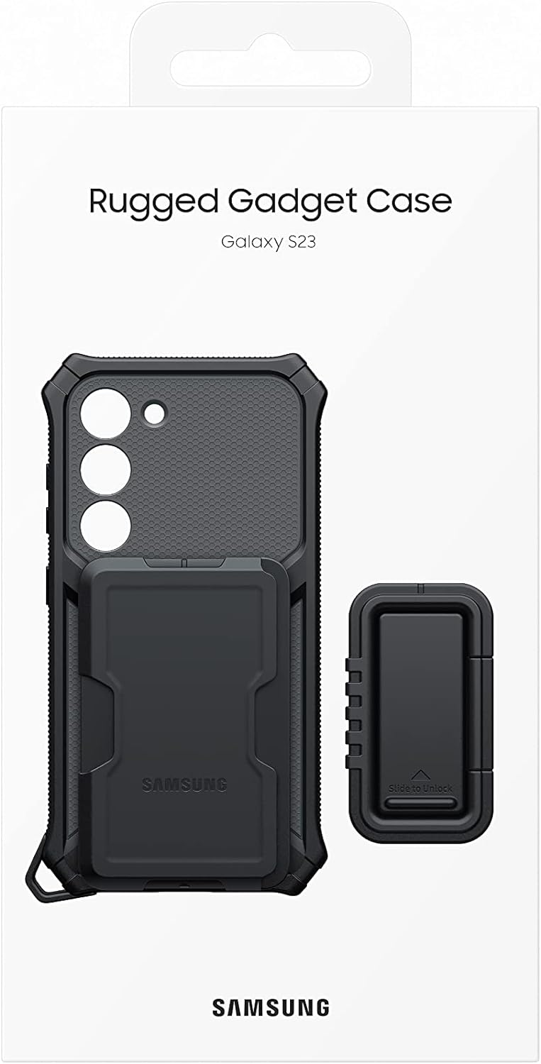 Samsung Rugged Gadget Smartphone Case EF-RS911 für Galaxy S23, Handy-Hülle, Standfuss, Kratzfest, Fi