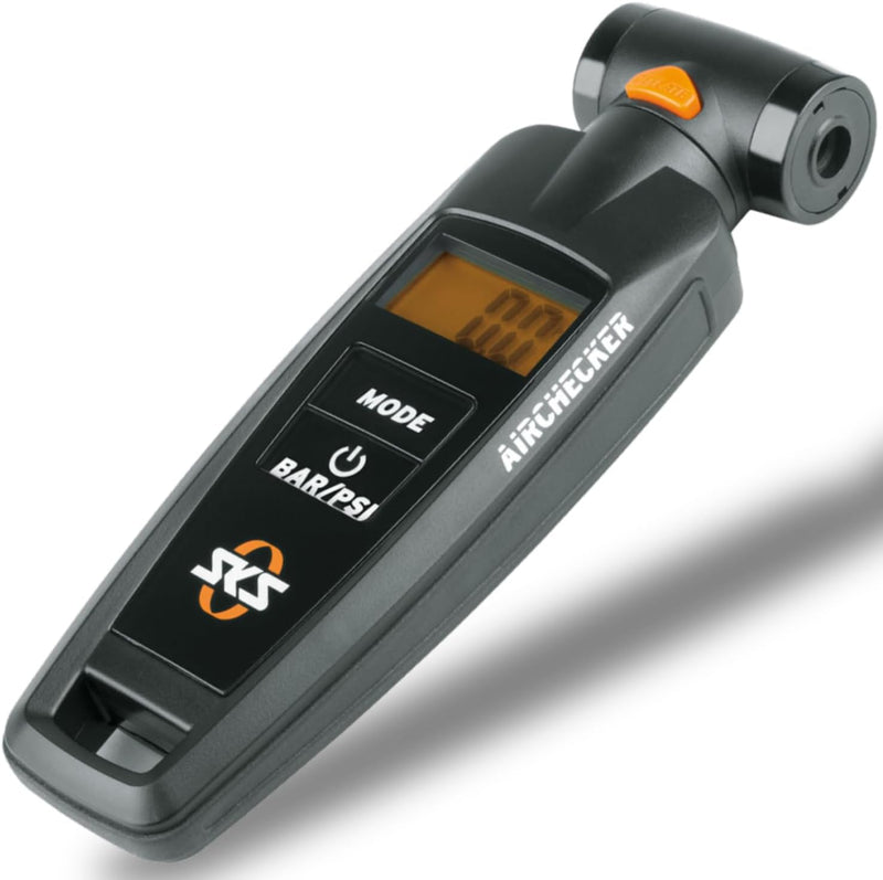 SKS GERMANY AIRCHECKER Digitaler Luftdruckprüfer (Fahrradzubehör, Reifendruckprüfer mit Ablassfunkti