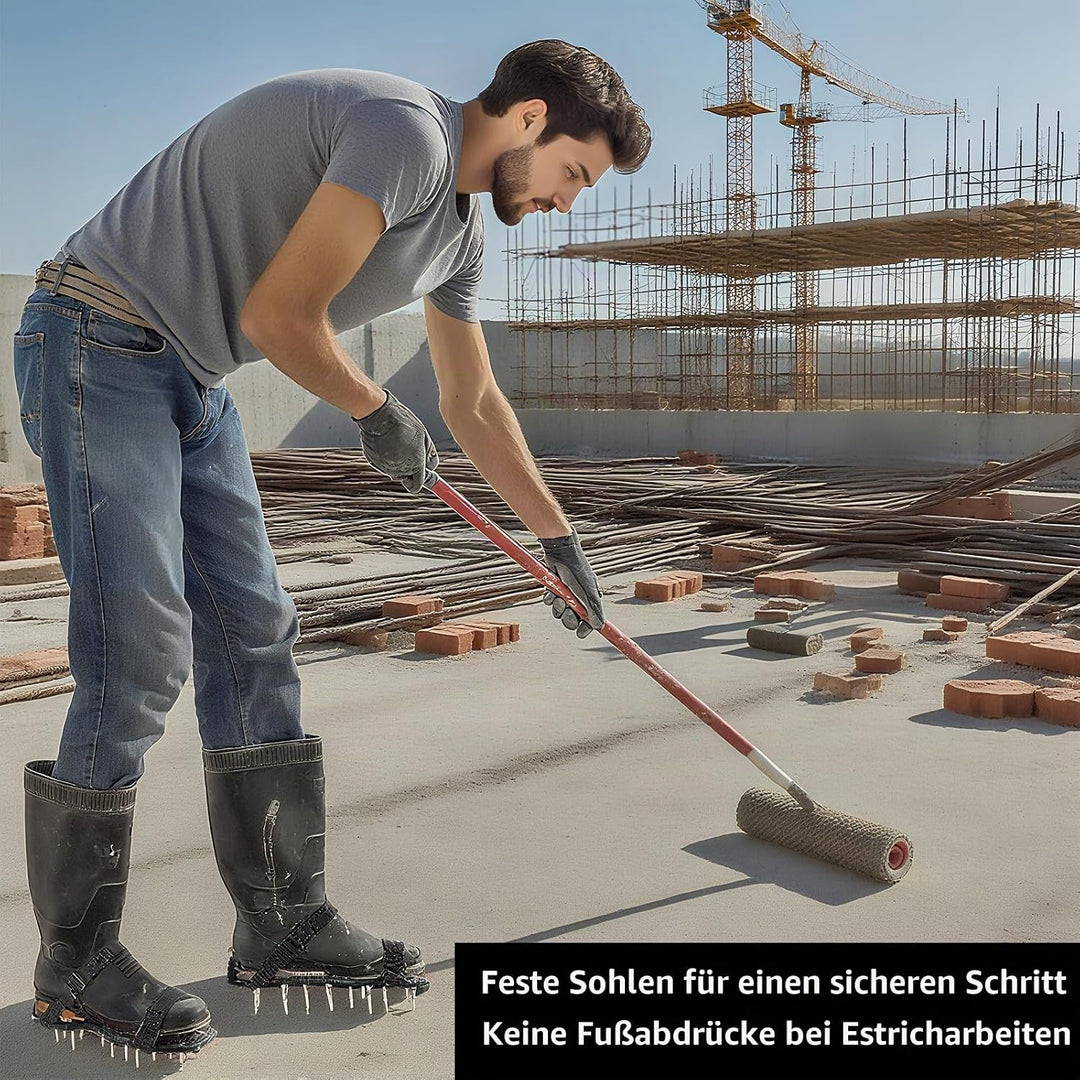 Rasenbelüfter Schuhe Nagelschuhe mit Klettverschluss Verstellbare Gurte für Rasen belüften Professio