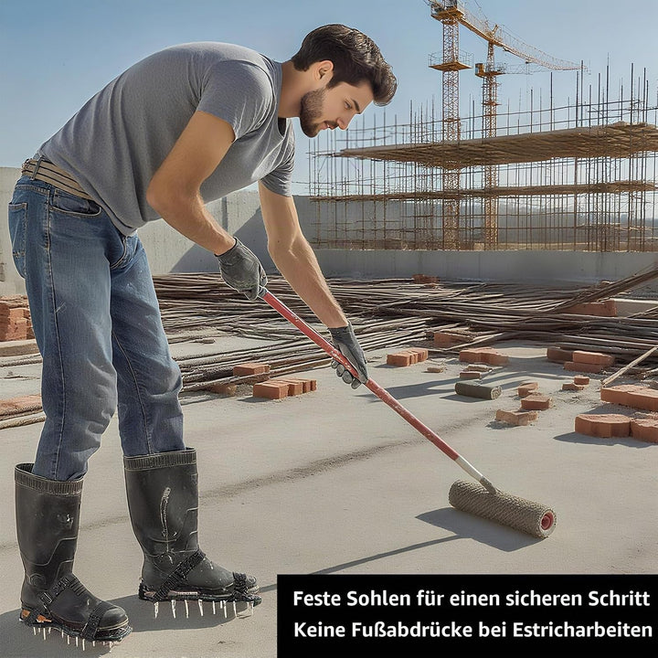 Rasenbelüfter Schuhe Nagelschuhe mit Klettverschluss Verstellbare Gurte für Rasen belüften Professio