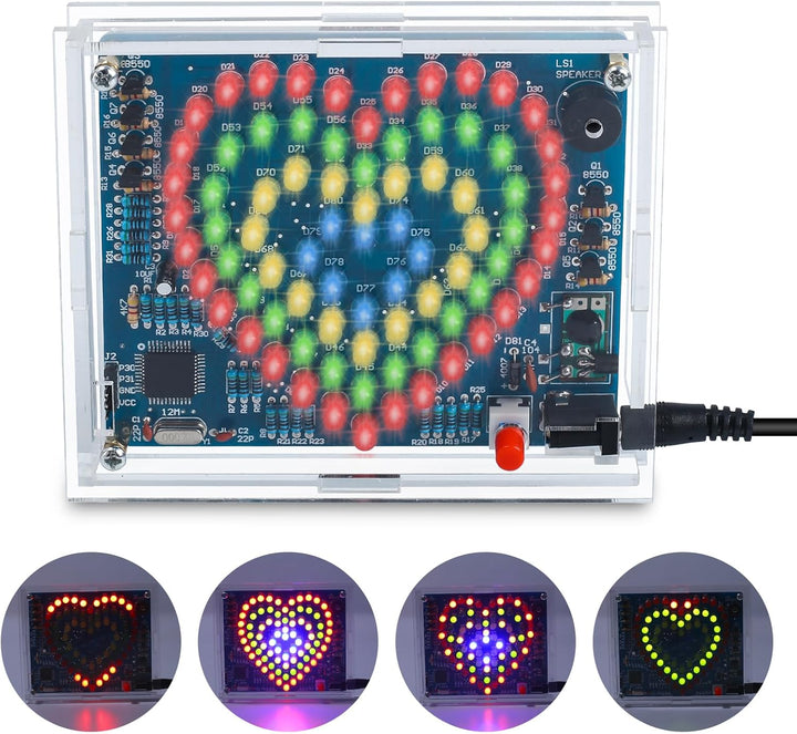 DONGKER LED Löt Übungssatz, DIY Liebeslampe LED Leuchten, Löt Bausatz, elektronische Kits für Schüle