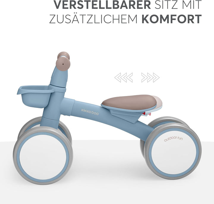 KikkaBoo ZIPI Fahrrad Ohne Pedale, Laufrad mit Korb, Einstellbar, Kinderspielzeug, Baby-Geschenk Bla