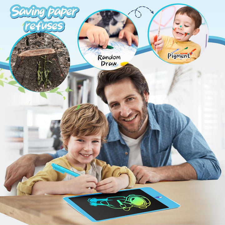 LEYAOYAO Dual-Pen LCD Schreibtafel, 13 Zoll Bunte Kritzeleien Maltafel Zaubertafel, Büro-Memoboard,