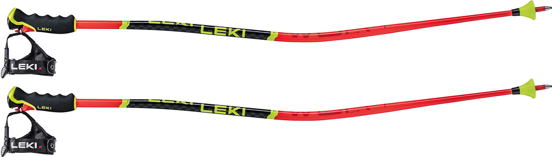 LEKI Unisex-Adult Skistock 115 Bright Red - Black - Neon Yellow, 115 Bright Red - Black - Neon Yello