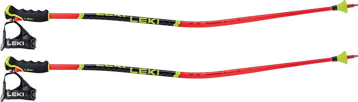 LEKI Unisex-Adult Skistock 115 Bright Red - Black - Neon Yellow, 115 Bright Red - Black - Neon Yello