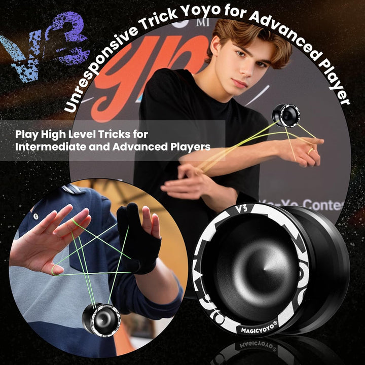 MAGICYOYO Responsive Yoyo V3, Profi JoJo für Kinder und Anfänger, Magic JoJo mit Leerlauf und Kugell