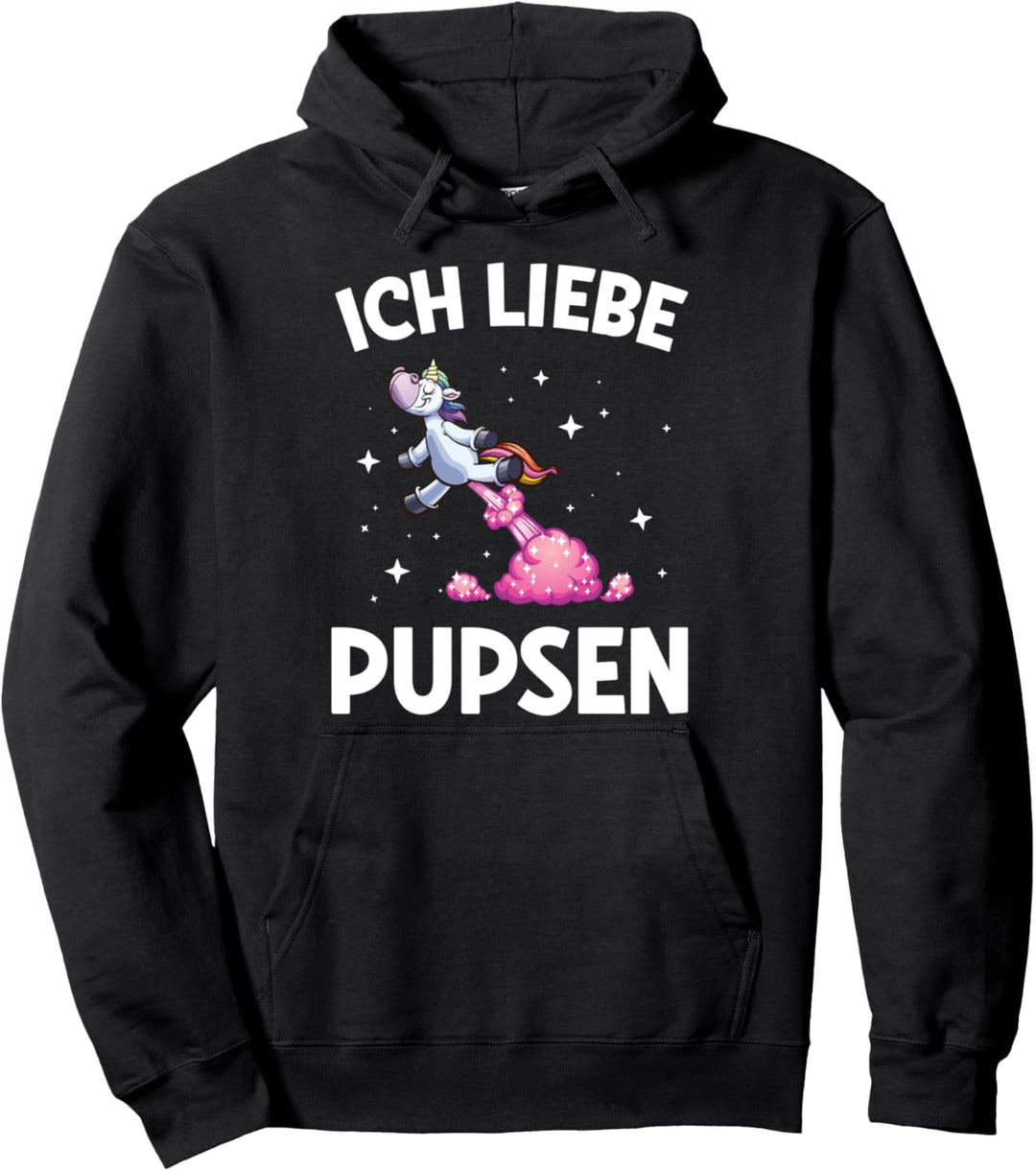 Ich Liebe Pupsen Furz Einhorn Pups Pullover Hoodie