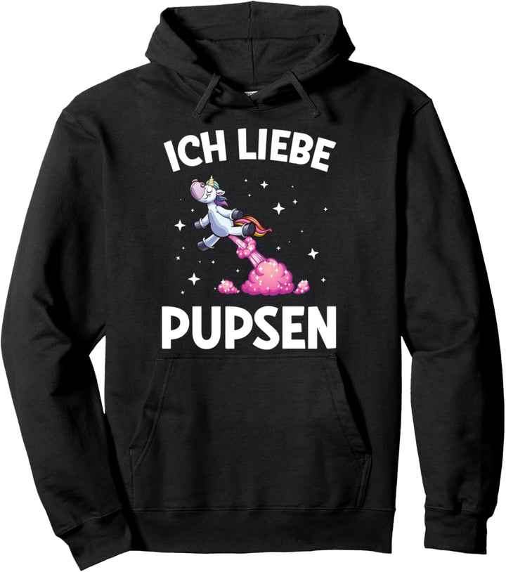 Ich Liebe Pupsen Furz Einhorn Pups Pullover Hoodie
