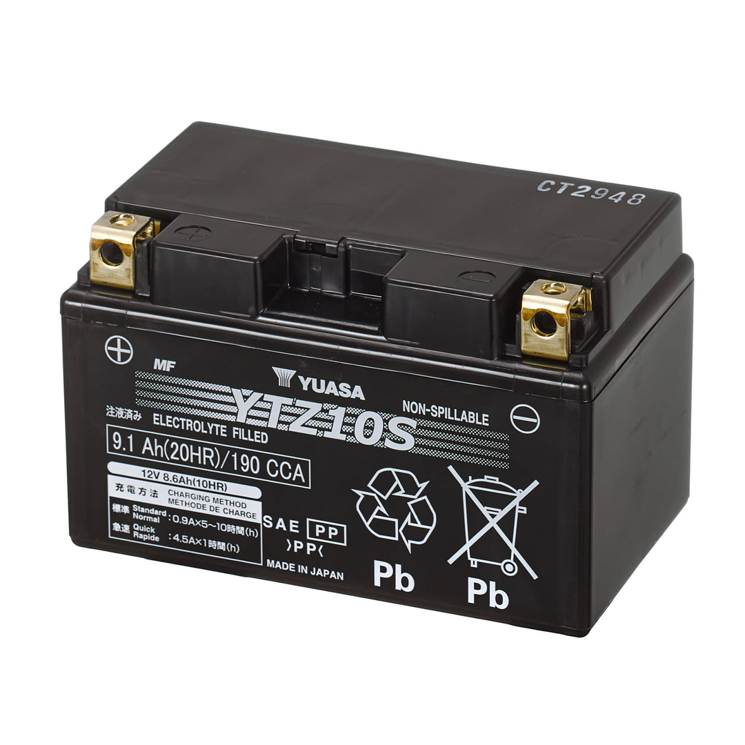Yuasa YTZ10S Hochleistung Wartungsfreie Batterie, 12V, 150mm x 87mm x, YTZ10S Batterie für Motorrad,