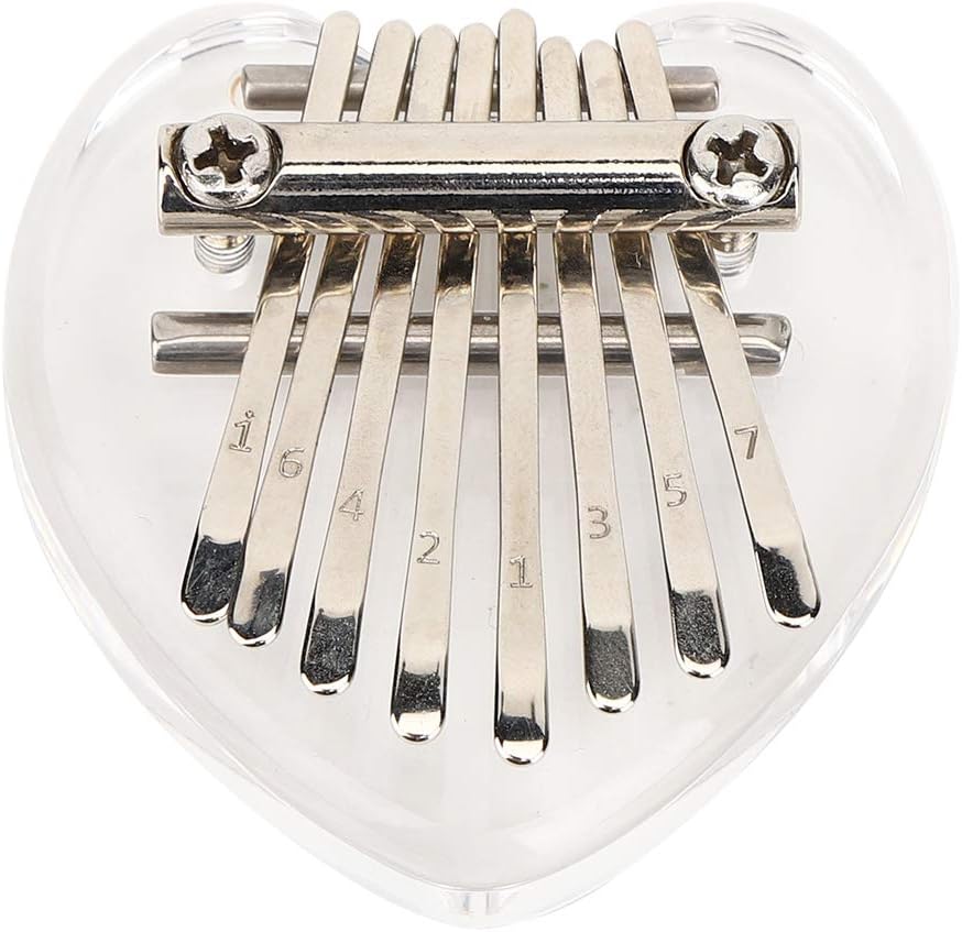 Mini Kalimba Daumenklavier, 8 Keys Kalimba, Mini Tragbares Acryl Daumen Klavier Musikinstrument für