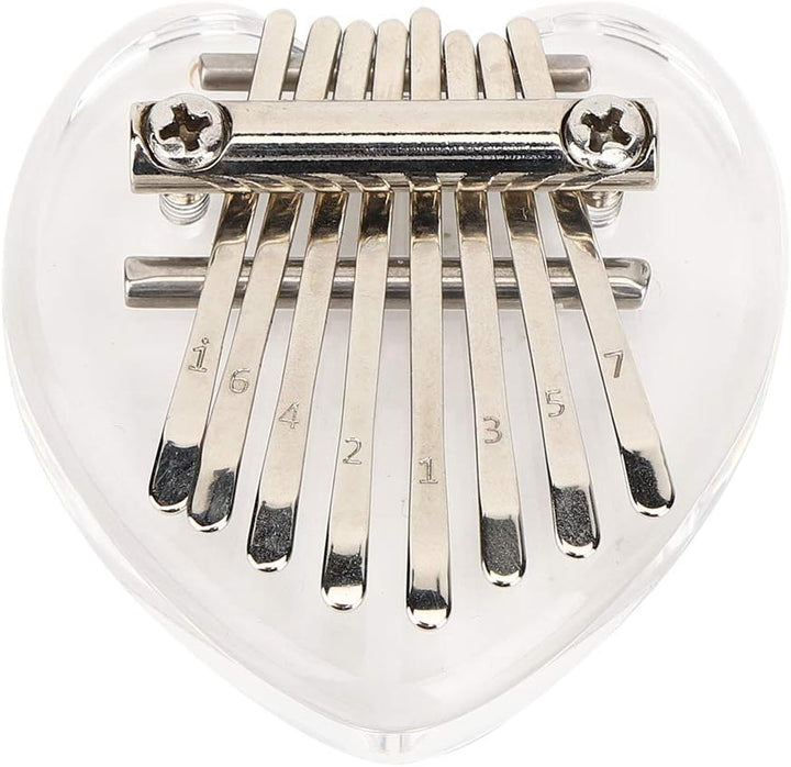 Mini Kalimba Daumenklavier, 8 Keys Kalimba, Mini Tragbares Acryl Daumen Klavier Musikinstrument für