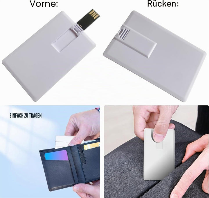 USB Stück Speicherstick 10 Stück, Kreditkarten-Design weiss 2 GB 2 GB weiss, 2 GB weiss