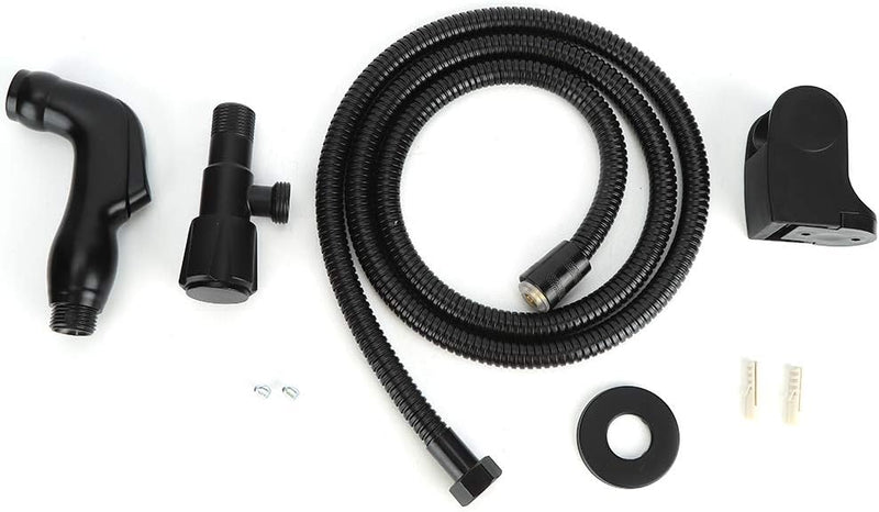 Bidet Wasserhahn - G1 / 2 Schwarz Edelstahl Handtoilette Bidet Sprayer Set Aufsatz Badzubehör