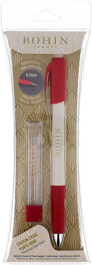 Bohin Pencil with Refill, for Fabric, Multi-Colour, 0.9 mm