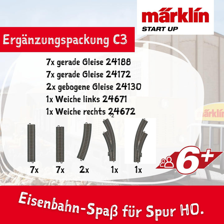 Märklin Start up 24903 - C-Gleis-Ergänzungspackung C3 Single, Single