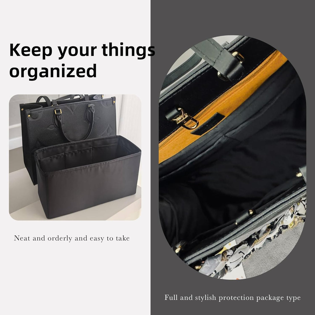 DGAZ Handtaschen Organizer Einsatz für OnTheGo PM/MM/GM Tasche, Seide Tasche in Tasche Organizer, Lu