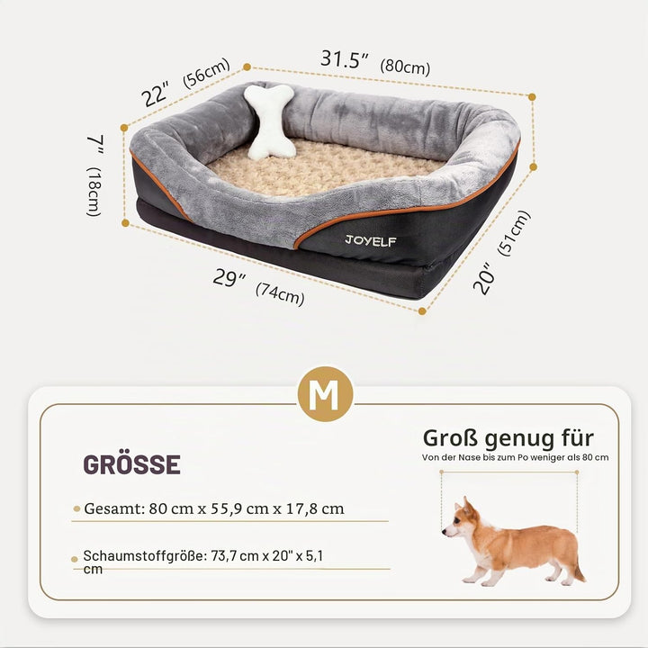 JOYELF Mittel Hundebett Memory Foam Orthopädisches Memory Foam Hundebett & Hundesofa mit abnehmbarem