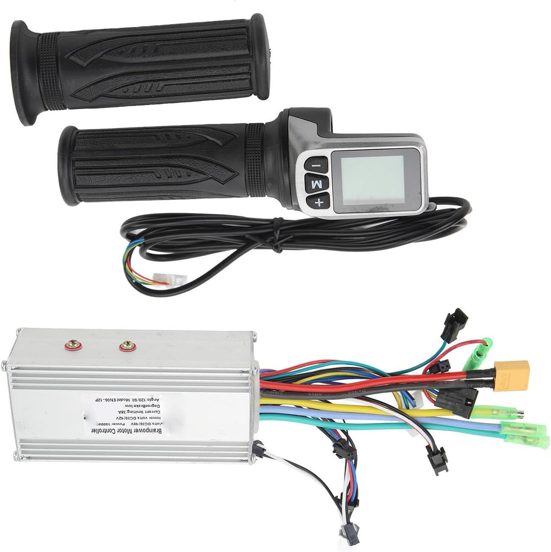 BuyWeek Elektrofahrrad Brushless Motor Controller Kit, 36V 48V 1000W 38A Sinuswelle Controller 124DX