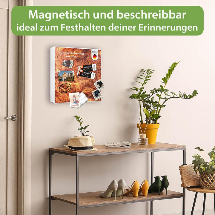 banjado Grosser Schlüsselkasten Glas - Schlüsselbox 30x30cm mit 50 Haken - Schlüsselkasten modern fü