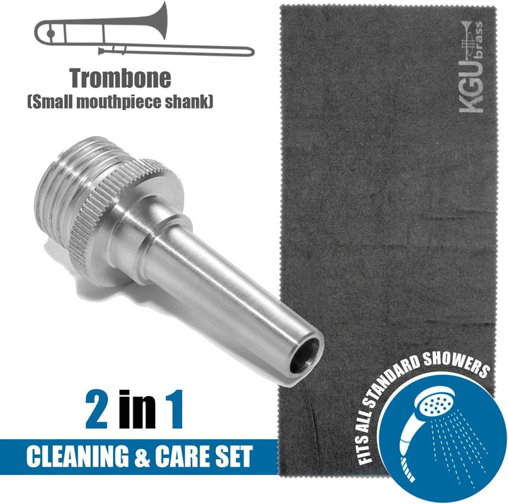 2 in 1 Set KGUBrass Reinigungs- und Pflegeset für Messinginstrumente Trombone (small mouthpiece shan