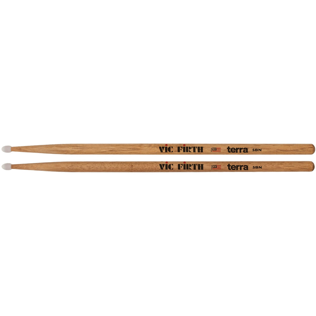 Vic Firth - American Classic® Terra Serie Trommelstöcke 5BTN - American Hickory - Nylonspitze - 4 Pa
