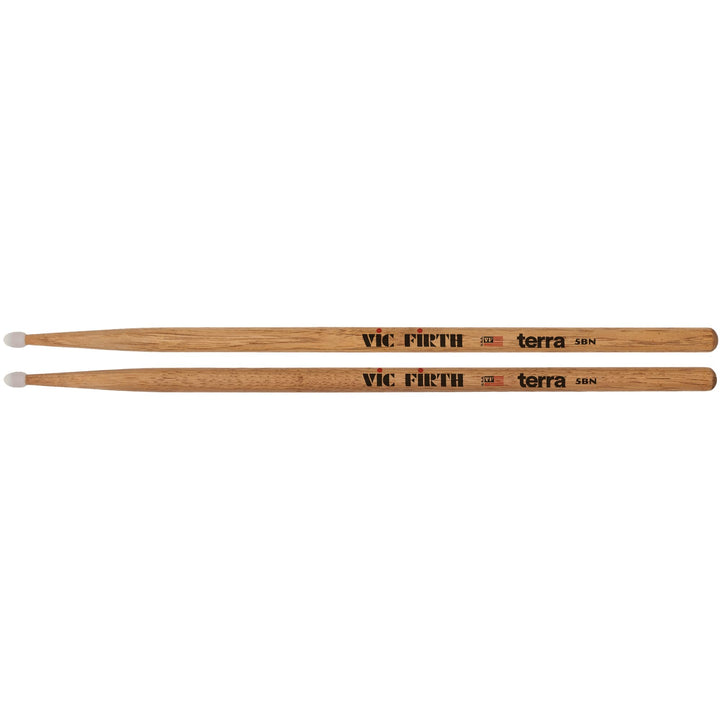 Vic Firth - American Classic® Terra Serie Trommelstöcke 5BTN - American Hickory - Nylonspitze - 4 Pa
