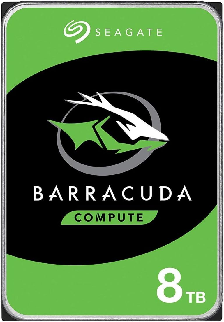 Seagate BarraCuda 8TB interne Festplatte HDD, 3.5 Zoll, 5400 U/Min, 256 MB Cache, SATA 6GB/s, silber