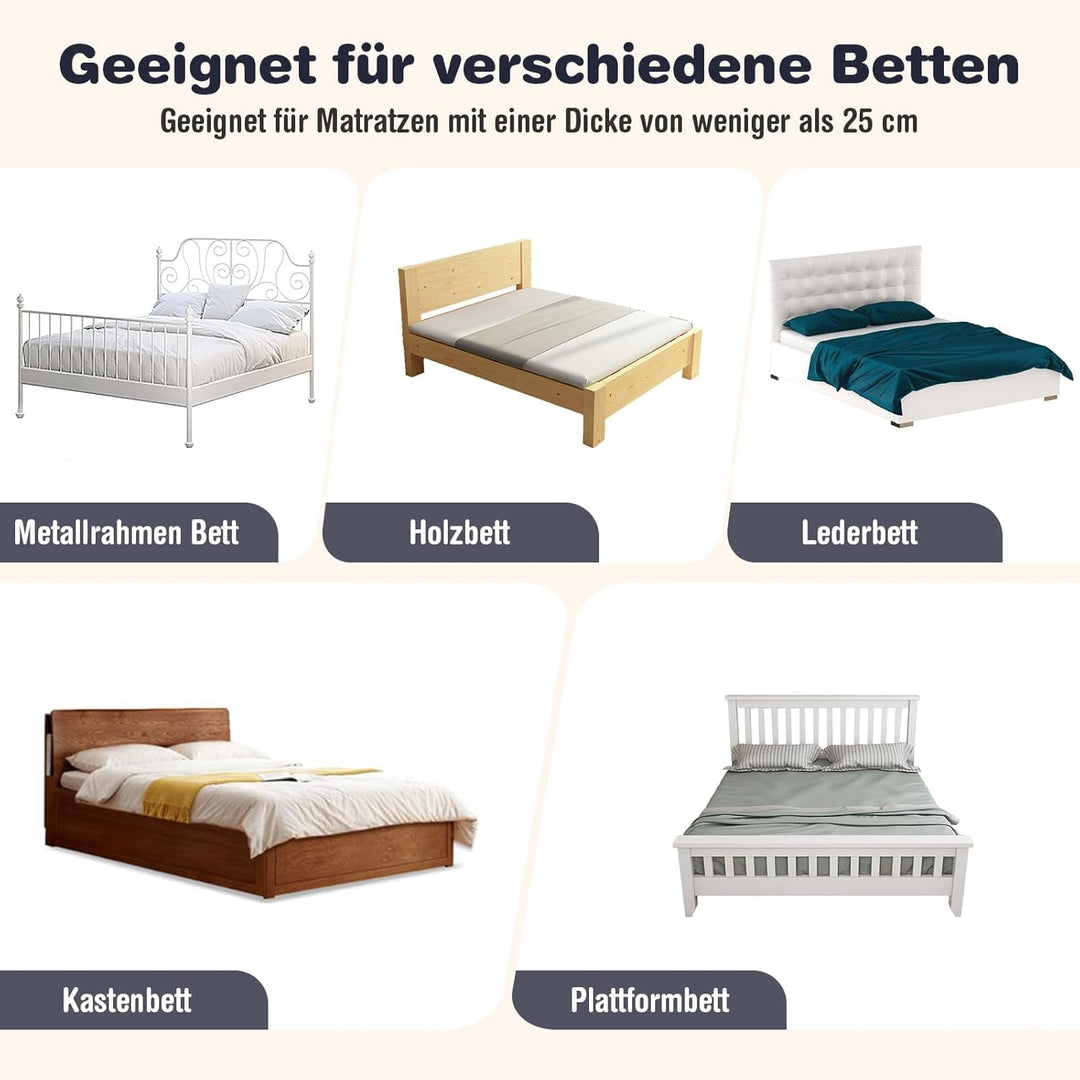 FANTASK Portable Bed Rail, 105x42cm, Bettgitter klappbar mit Verstellbarer Gurte, Bettschutzgitter a