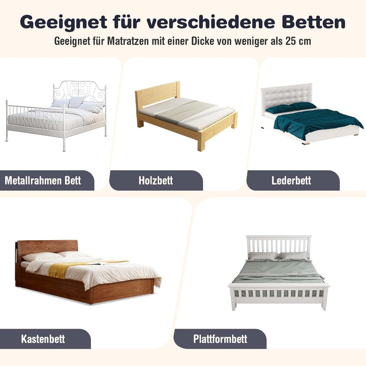FANTASK Portable Bed Rail, 105x42cm, Bettgitter klappbar mit Verstellbarer Gurte, Bettschutzgitter a