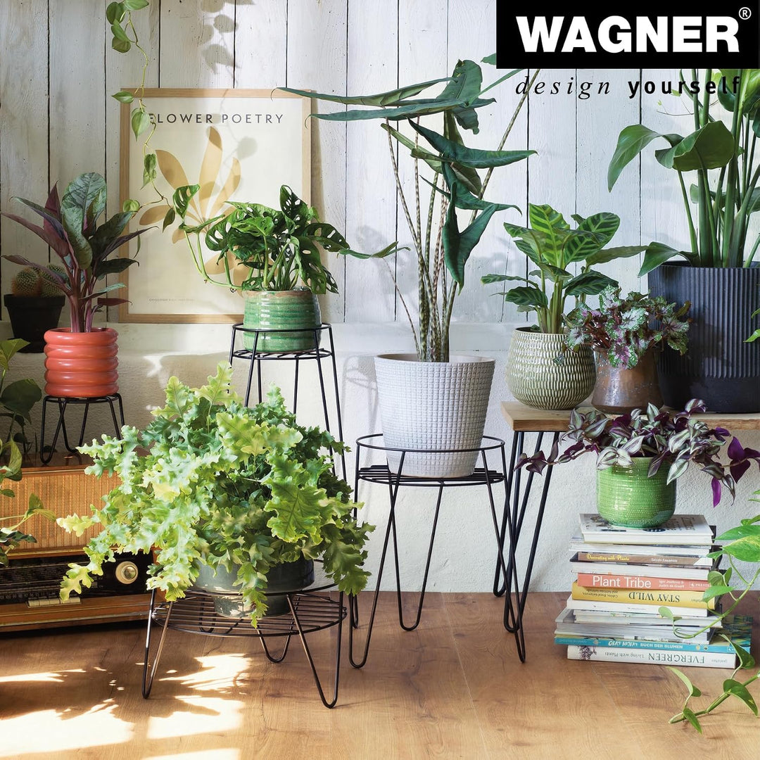 WAGNER Pflanzenständer - HAIRPIN STYLE - Ø 26/40 x 40 cm, für Aussenbereich + Innenbereich, Blumenst